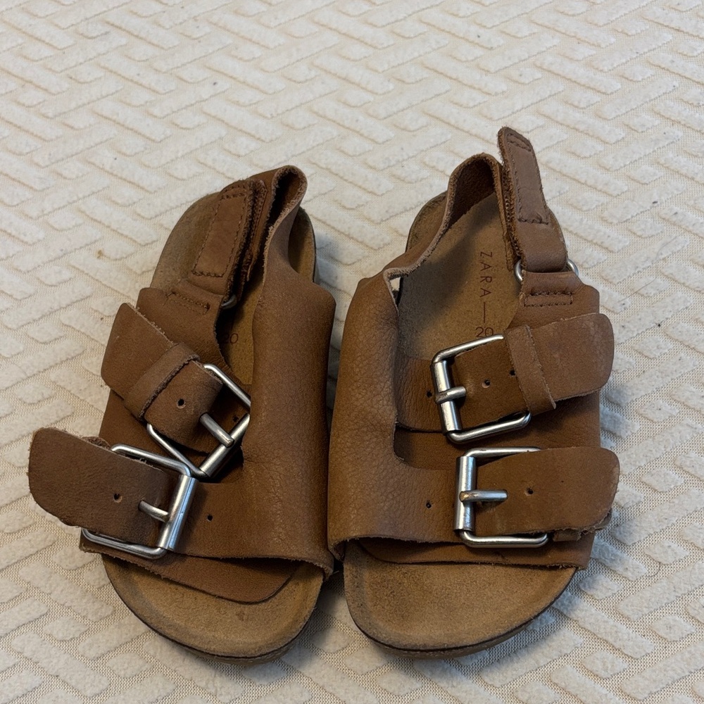 Zara Kids Tan Buckle Sandals